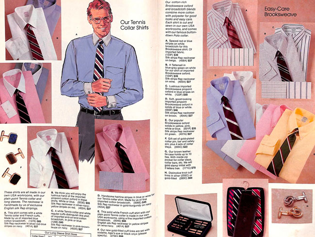 Реклама рубашек Brooks brothers Brookswear