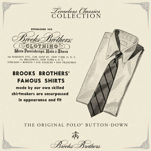 Реклама рубашек Brooks Brothers Button down