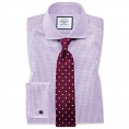 картинка Super slim fit non-iron lilac puppytooth shirt от магазина  Fineshirt 