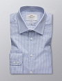 картинка Men's Formal Blue & White Small Check Fitted Slim Shirt от магазина  Fineshirt 