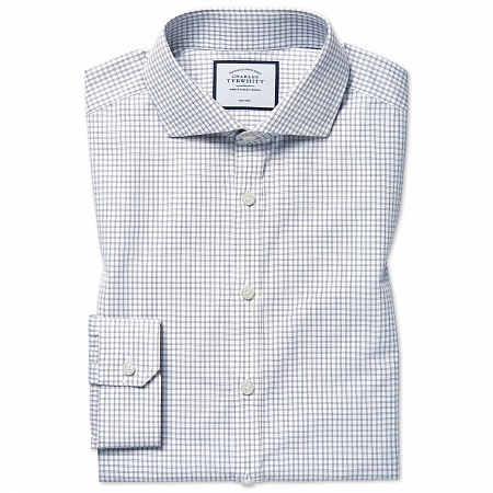 картинка Super slim fit non-iron 4-way stretch navy shirt от магазина  Fineshirt 