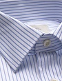 картинка Men's Formal Blue & White Bi Colour Stripe Fitted Slim Shirt от магазина  Fineshirt 