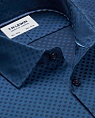 картинка Jacquard Spot Slim Fit Navy Single Cuff Shirt от магазина  Fineshirt 