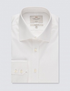 Картинка Men's Formal White Twill Classic Fit Non Iron Shirt