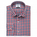 картинка Non-Iron Fitted Navy Red Check Twill Shirt от магазина  Fineshirt 