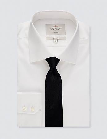 картинка Men's Formal White Twill Classic Fit Non Iron Shirt от магазина  Fineshirt 