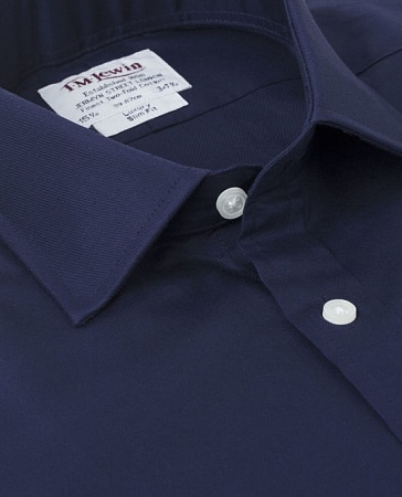 картинка Slim Fit Navy Twill Button Cuff Shirt от магазина  Fineshirt 