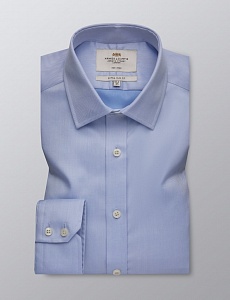 Картинка Men's Formal Blue Fine Twill Extra Slim Fit Shirt