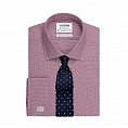 картинка Regular Fit Burgundy Micro Dogtooth Shirt – Double Cuff от магазина  Fineshirt 