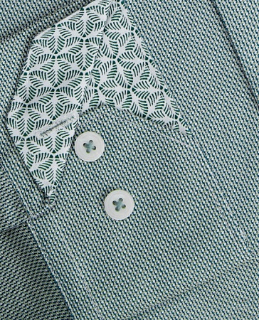 картинка Micro Dogtooth Green Single Cuff Shirt от магазина  Fineshirt 
