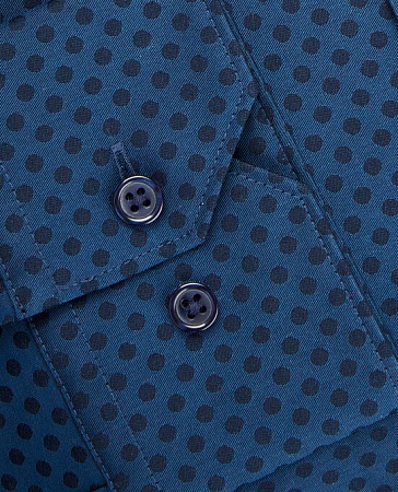 картинка Jacquard Spot Slim Fit Navy Single Cuff Shirt от магазина  Fineshirt 