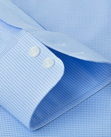 картинка Non-Iron Blue Dogtooth Slim Fit Shirt от магазина  Fineshirt 