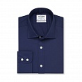 картинка Slim Fit Navy Twill Button Cuff Shirt от магазина  Fineshirt 