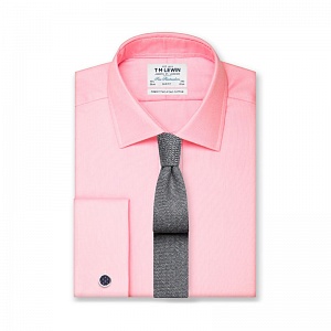 Картинка Slim Fit Pink Oxford Double Cuff Shirt