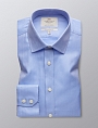 картинка Mens Formal Blue Herringbone Slim Fit Shirt Single Cuff Easy Iron от магазина  Fineshirt 