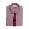 картинка Slim Fit Burgundy Micro Dogtooth Shirt – Button Cuff от магазина  Fineshirt 